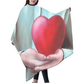 Personality  Big Heart Hair Cutting Cape