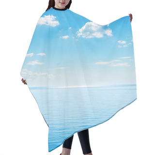 Personality  Blue Sea And Cloudy Sky Over It Hair Cutting Cape