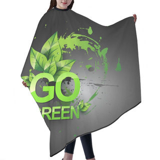 Personality  Go Green Vector Symbol Hair Cutting Cape
