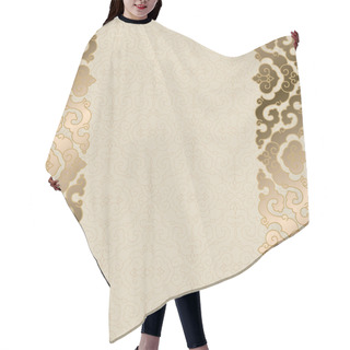 Personality  Damascus. Gold Pattern. Hair Cutting Cape