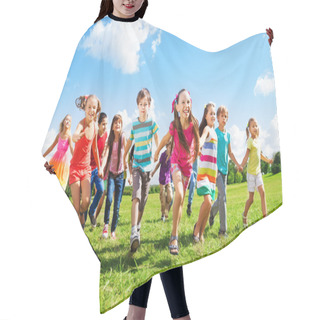 Personality  Kids Running Enjoying Summer Hair Cutting Cape