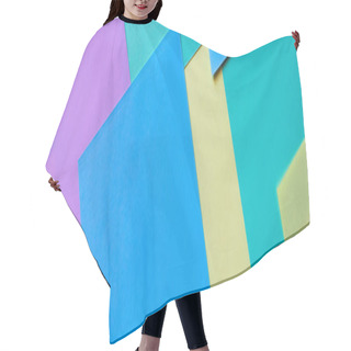 Personality  Top View Of Multicolored Paper Notes As Background, Banner Hair Cutting Cape