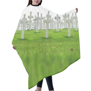 Personality  Marble Crosses On A Cemetery Hair Cutting Cape