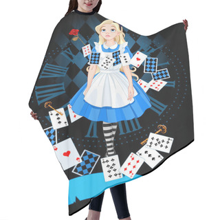 Personality  Alice On Background Of The Dial Hair Cutting Cape