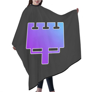 Personality  Advertising Blue Gradient Vector Icon Hair Cutting Cape