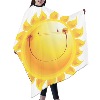 Personality  Happy Yellow Smiling Sun Cartoon Character Hair Cutting Cape