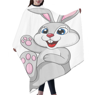 Personality  Cute Rabbit Bunny Cartoon Sitting Hair Cutting Cape