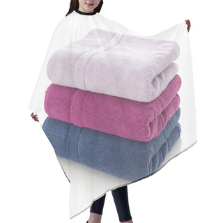 Personality  Towels Stack On White Hair Cutting Cape