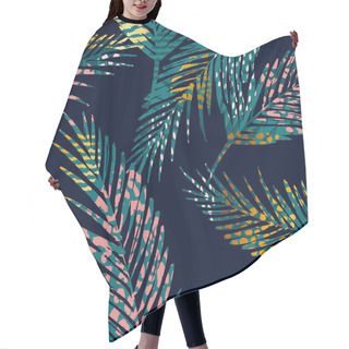 Personality  Trendy Seamless Exotic Pattern With Palm, Animal Prints And Hand Drawn Textures Hair Cutting Cape