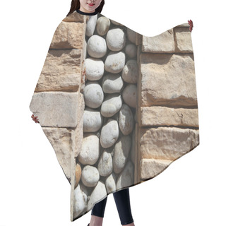 Personality  The Stone Walls Are Decorated With Cobblestones Hair Cutting Cape