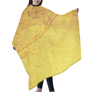 Personality  Yellow Old Paper With Pattern Hair Cutting Cape