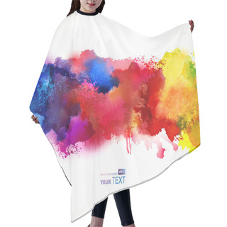 Personality  Bright Watercolor Stains Hair Cutting Cape