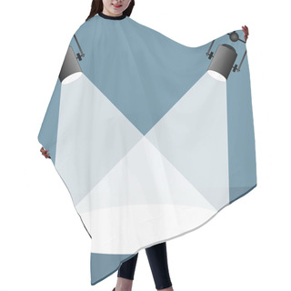 Personality  Spotlights Flat Style Design Hair Cutting Cape