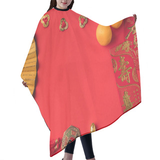 Personality  Chinese Decorations And Tangerines Hair Cutting Cape