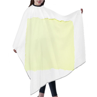 Personality  Lime Green Colorful Background In White Torn Paper Hole Hair Cutting Cape