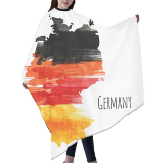 Personality  German Flag Made Of Colorful Splashes Hair Cutting Cape
