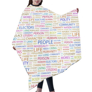 Personality  Word Collage On White Background Hair Cutting Cape