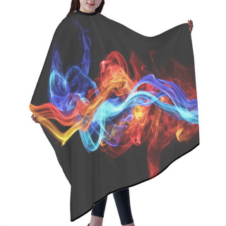 Personality  Red And Blue Smoke Hair Cutting Cape