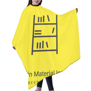 Personality  Book Shelf Minimal Bright Yellow Material Icon Hair Cutting Cape