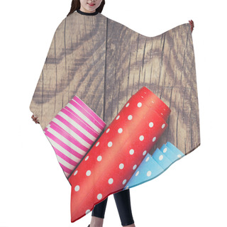 Personality  Rolls Of Colored Wrapping Paper Hair Cutting Cape