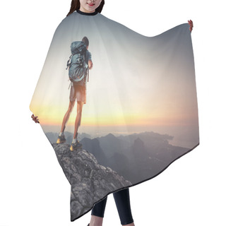 Personality  Hiker On Top Hair Cutting Cape