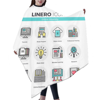 Personality  Online University Linero Icons Set Hair Cutting Cape