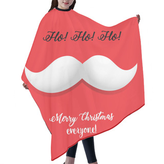 Personality  Merry Christmas Greeting Card, Vector Illustration Hair Cutting Cape