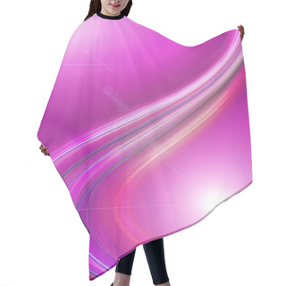 Personality  Bright Purple Background With Glowing Flowing Curves Hair Cutting Cape