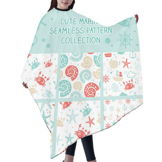 Personality  Sea Marine Patterns Collection Hair Cutting Cape