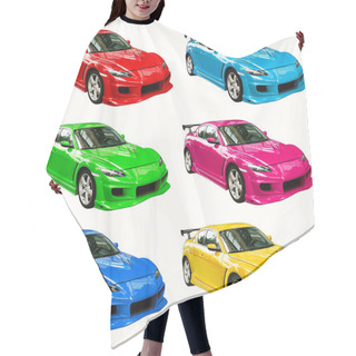 Personality  Colorful Cars Hair Cutting Cape