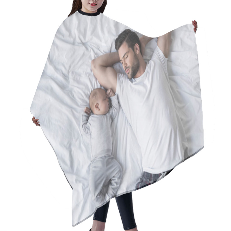 Personality  father and baby hair cutting cape