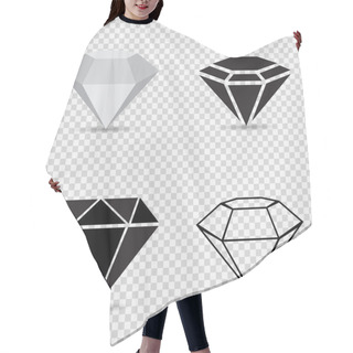 Personality  Icons Variety Diamonds On A Gray Checkered Background Vector Hair Cutting Cape