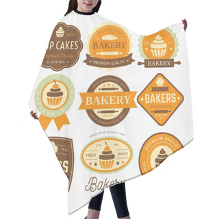 Personality  BAKERY LABELS DESIGN VECTOR Hair Cutting Cape