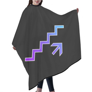 Personality  Ascending Stairs Signal Blue Gradient Vector Icon Hair Cutting Cape