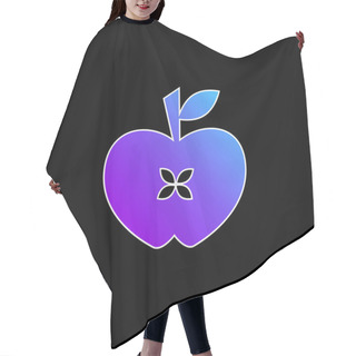 Personality  Apple Heart Blue Gradient Vector Icon Hair Cutting Cape