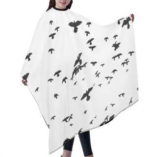 Personality  Birds Silhouettes Hair Cutting Cape