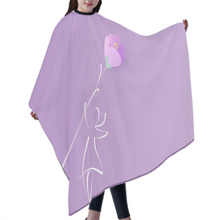 Personality  Happy 8 March Womens Day Paper Cut Card Hair Cutting Cape