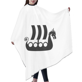 Personality  Viking Ship Icon Hair Cutting Cape
