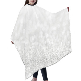 Personality  Glittery Shiny Lights Silver Abstract Christmas Background Hair Cutting Cape