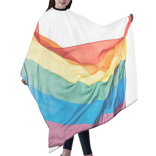 Personality  Lgbt Pride Rainbow Flag Isolated On White Hair Cutting Cape