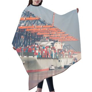 Personality  Harbor Container Ships Hair Cutting Cape