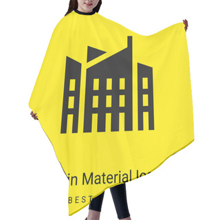 Personality  Architecture Minimal Bright Yellow Material Icon Hair Cutting Cape