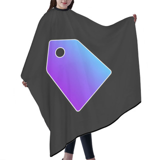 Personality  Black Label For Discounts Blue Gradient Vector Icon Hair Cutting Cape