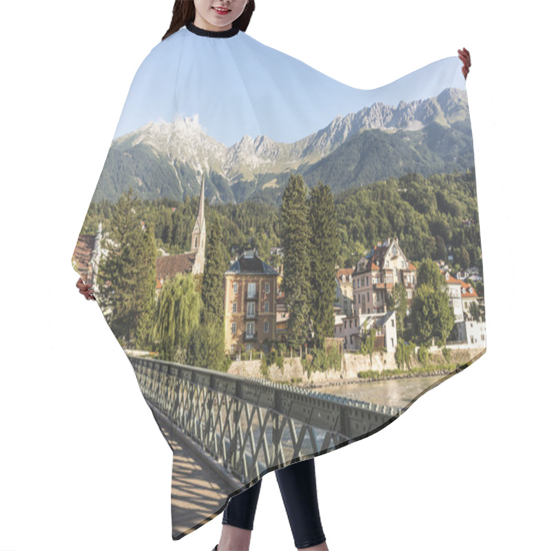 Personality  Innsteg Bridge In Innsbruck, Upper Austria. Hair Cutting Cape