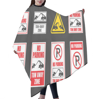 Personality  No Parking, Tow Away Zone Sign Set Hair Cutting Cape