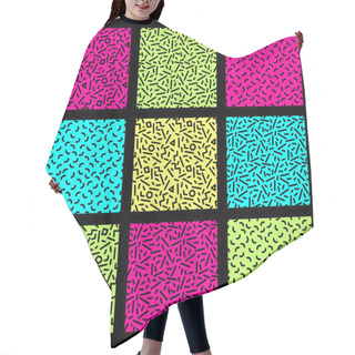 Personality  Memphis Style Pattern With Squares Hair Cutting Cape