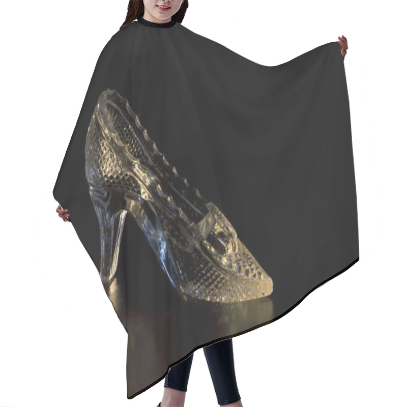 Personality   sparkling Glass Slipper  hair cutting cape