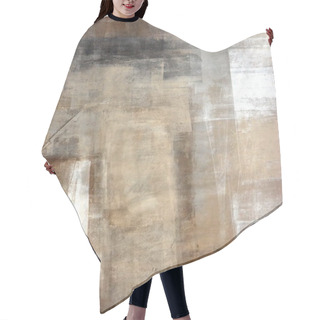 Personality  Brown And Beige Abstract Art Painting Hair Cutting Cape