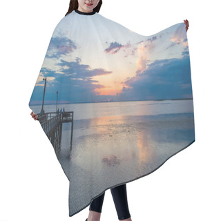 Personality  Alabama Gulf Coast Sunset On The Eastern Shore Of Mobile Bay  Hair Cutting Cape