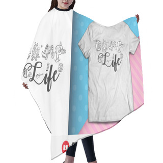 Personality  Camp Life Shirt Design Hair Cutting Cape